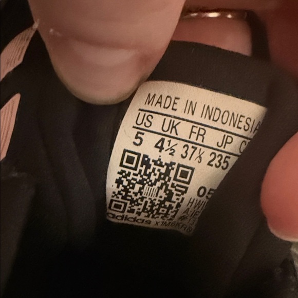 adidas Kids Black and Pink Sneakers - Picture 6 of 7